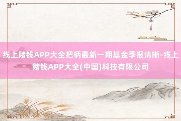 线上赌钱APP大全把柄最新一期基金季报清晰-线上赌钱APP大全(中国)科技有限公司