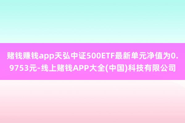 赌钱赚钱app天弘中证500ETF最新单元净值为0.9753元-线上赌钱APP大全(中国)科技有限公司